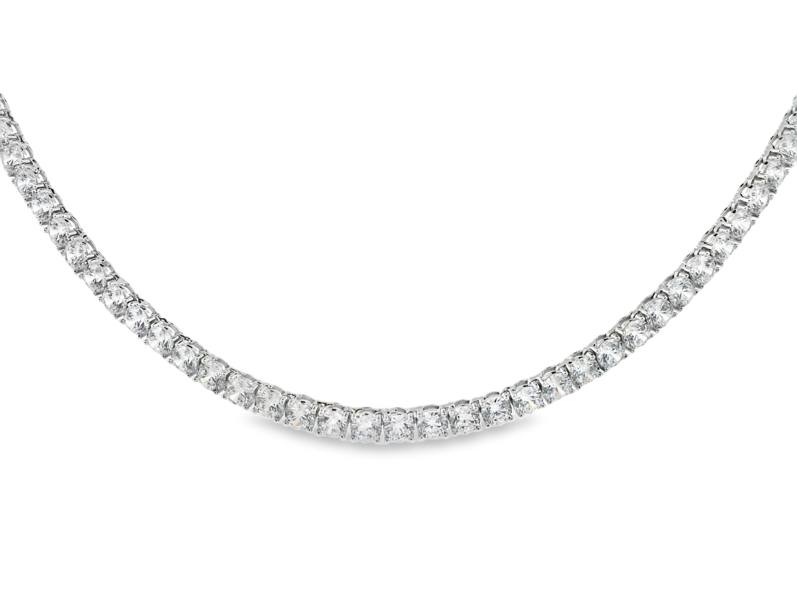 Tennis Necklace in Silver