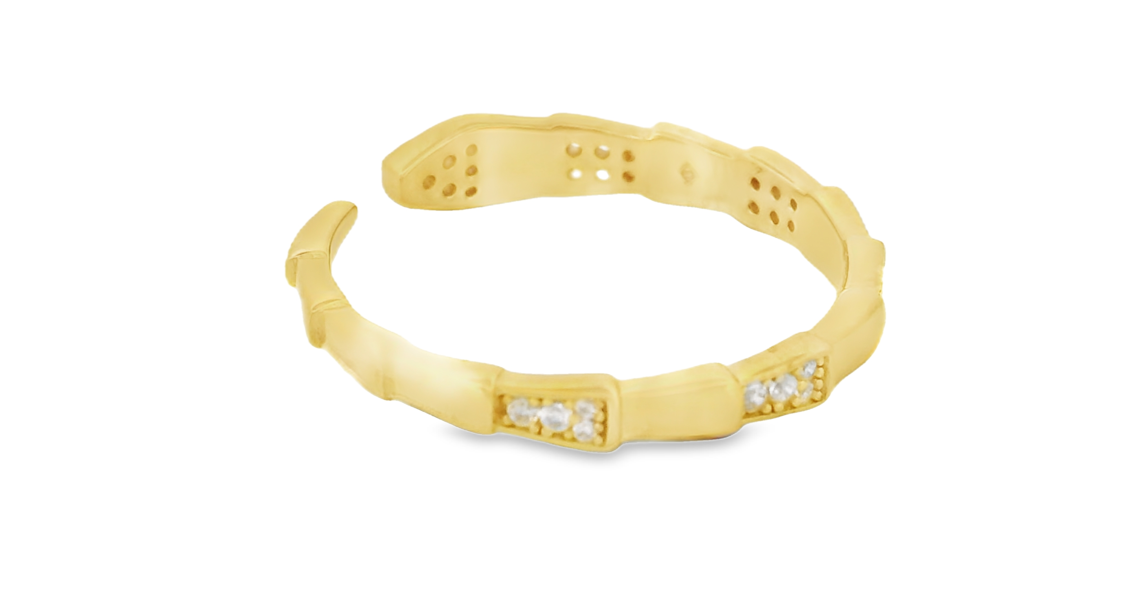 Snake Cuff Ring in Gold