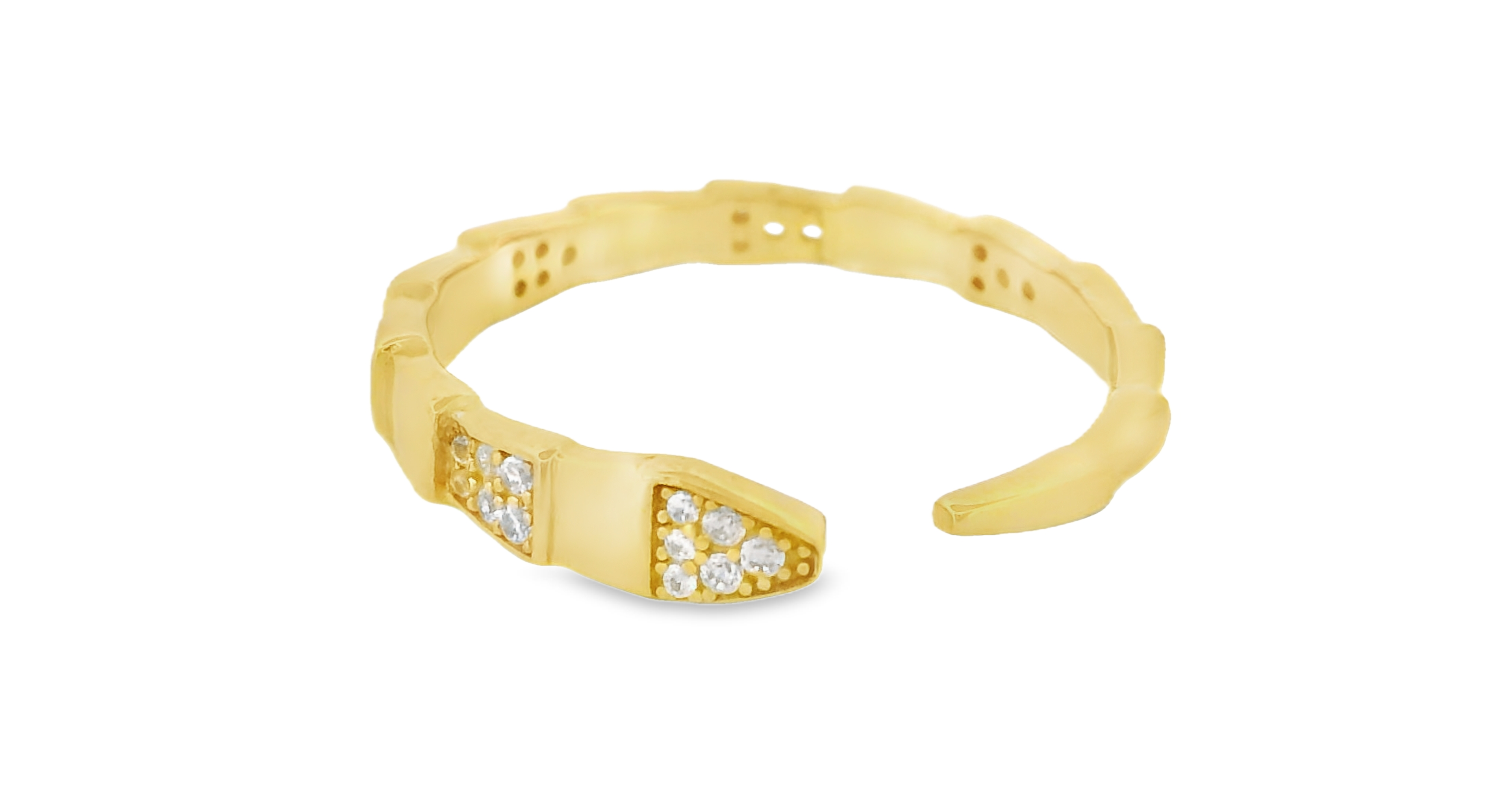 Snake Cuff Ring in Gold
