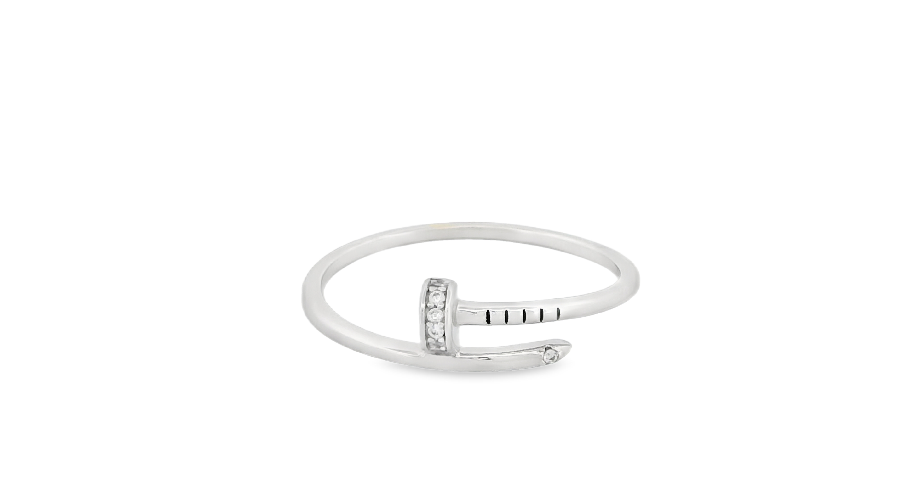 Nail Ring in Silver