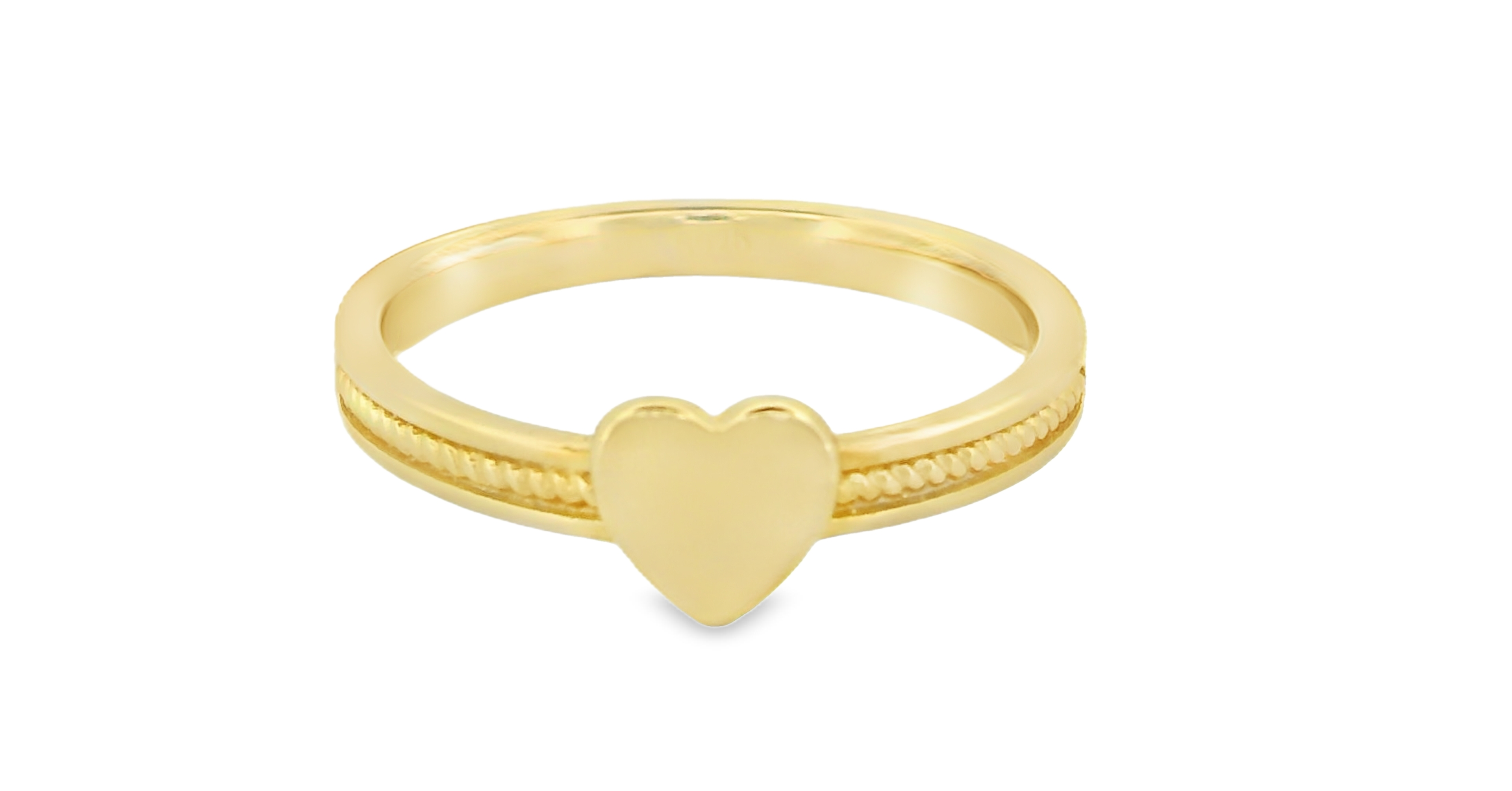 Heart Charm Ring in Gold