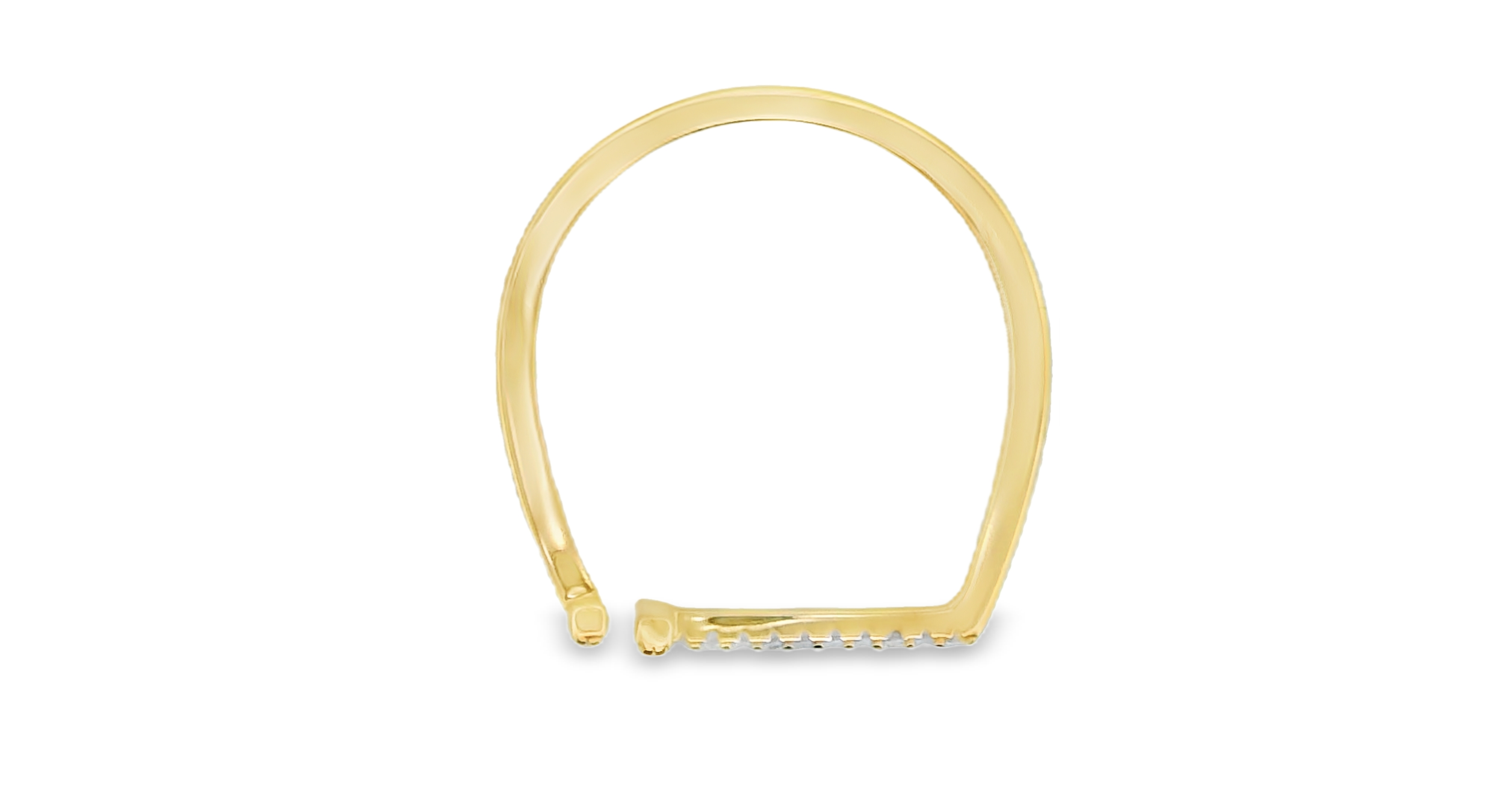 T Bar Cuff Ring in Gold