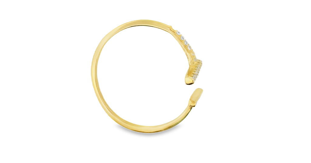 T Shaped Cuff Ring in Gold