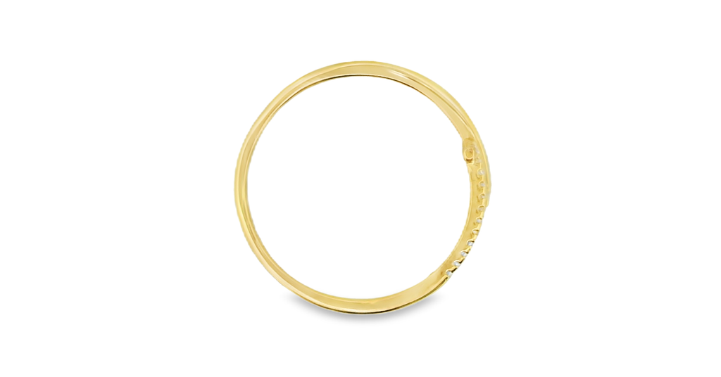 T Cuff Ring in Gold