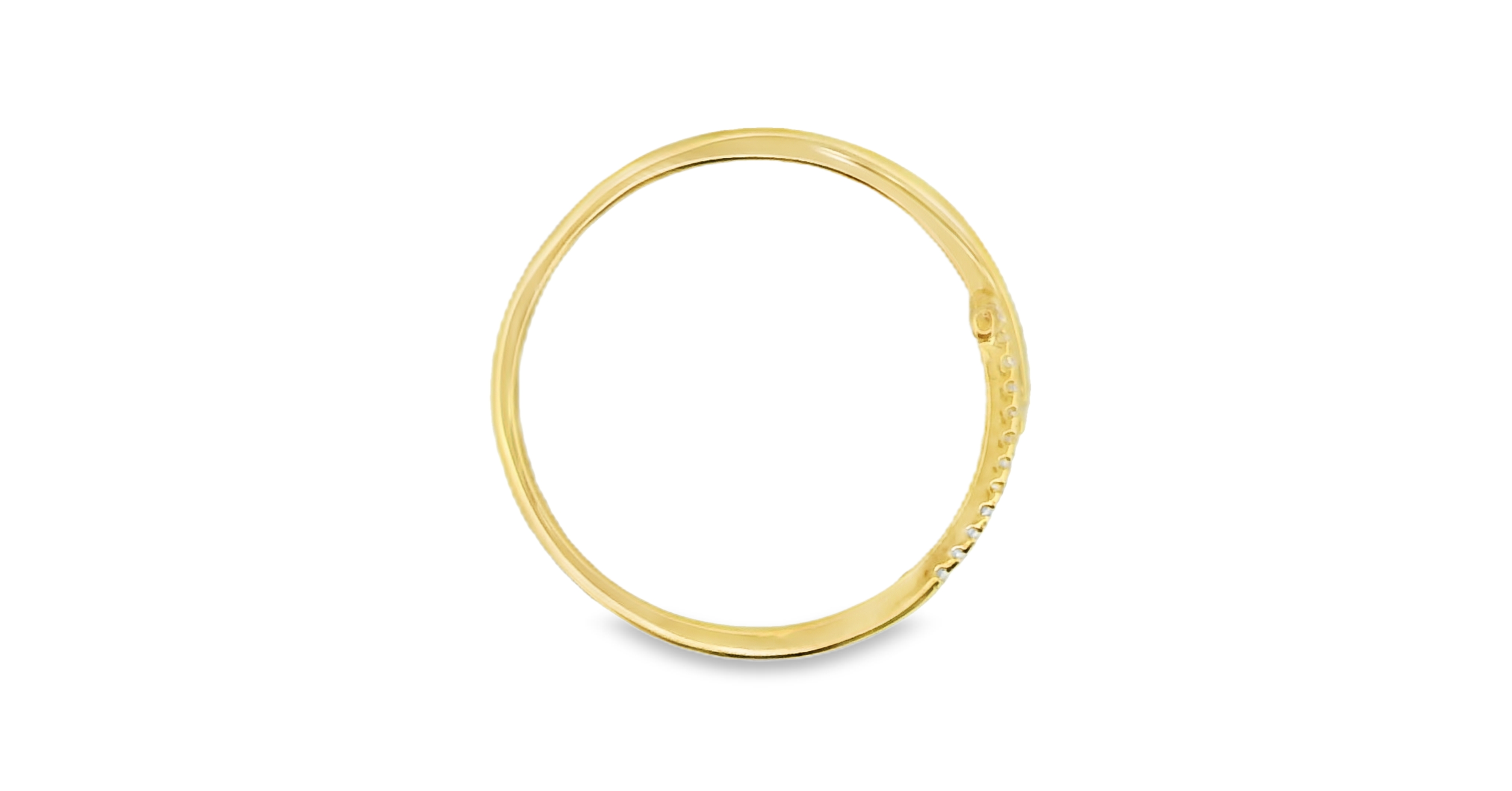 T Cuff Ring in Gold