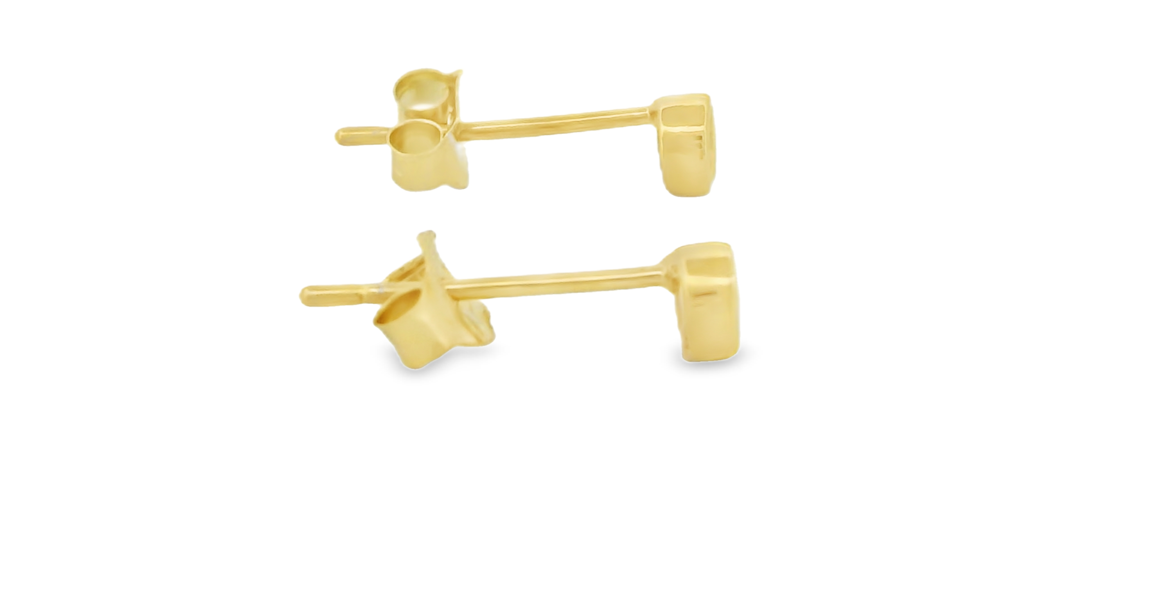 Round Stud Earrings Set in Gold (3 Pack)