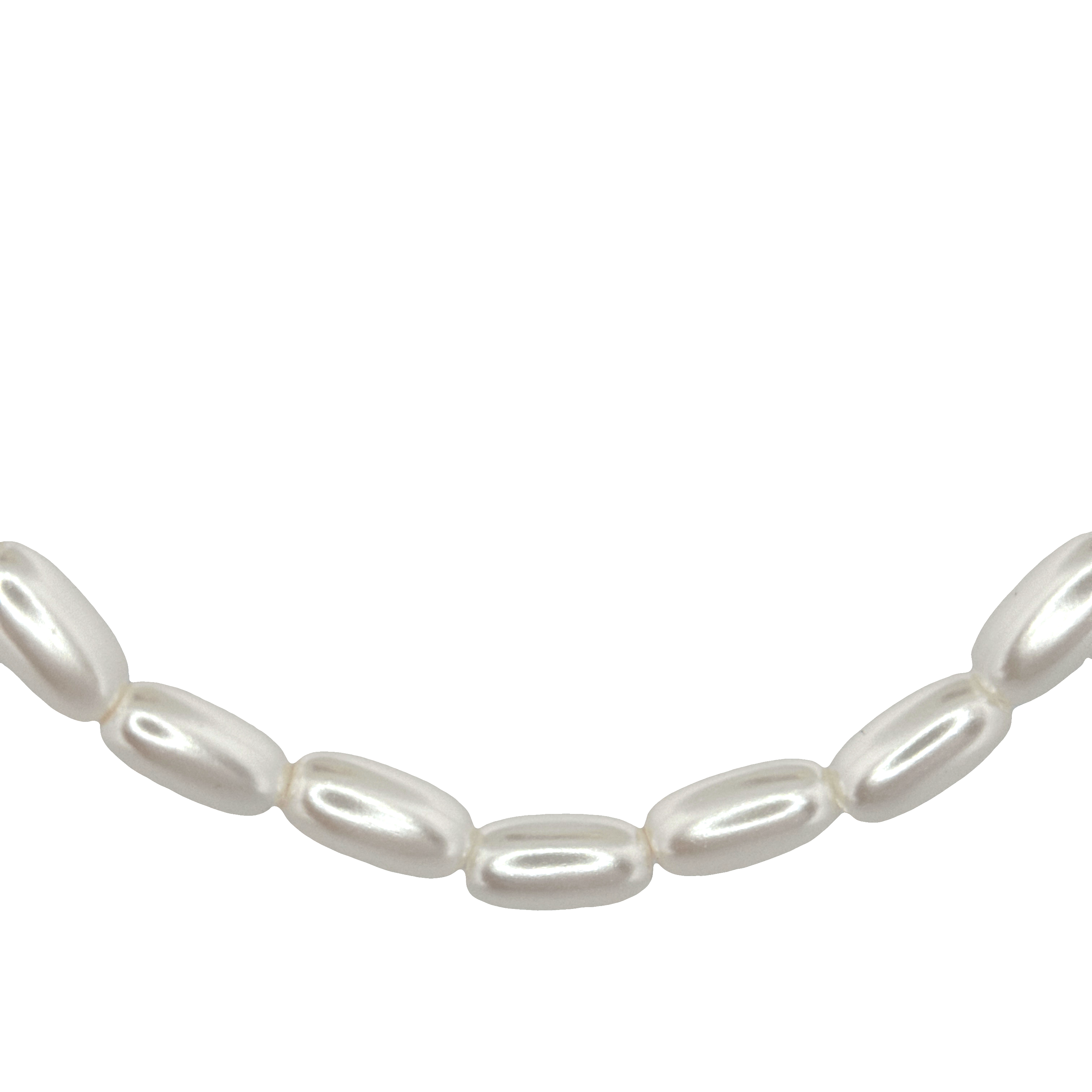 Oval Pearl Strand Necklace