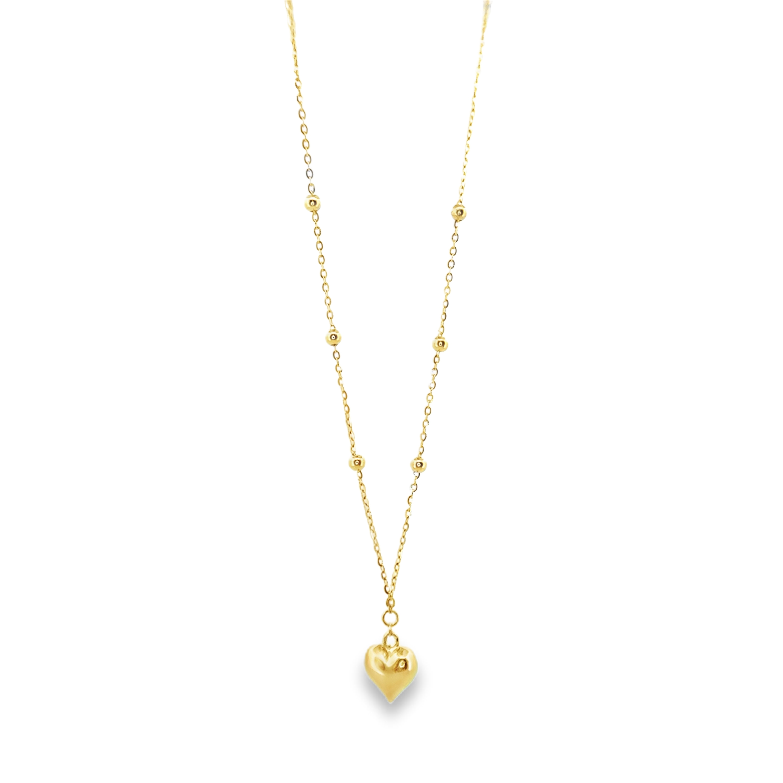 Full Heart Necklace in Gold