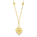 Full Heart Necklace in Gold