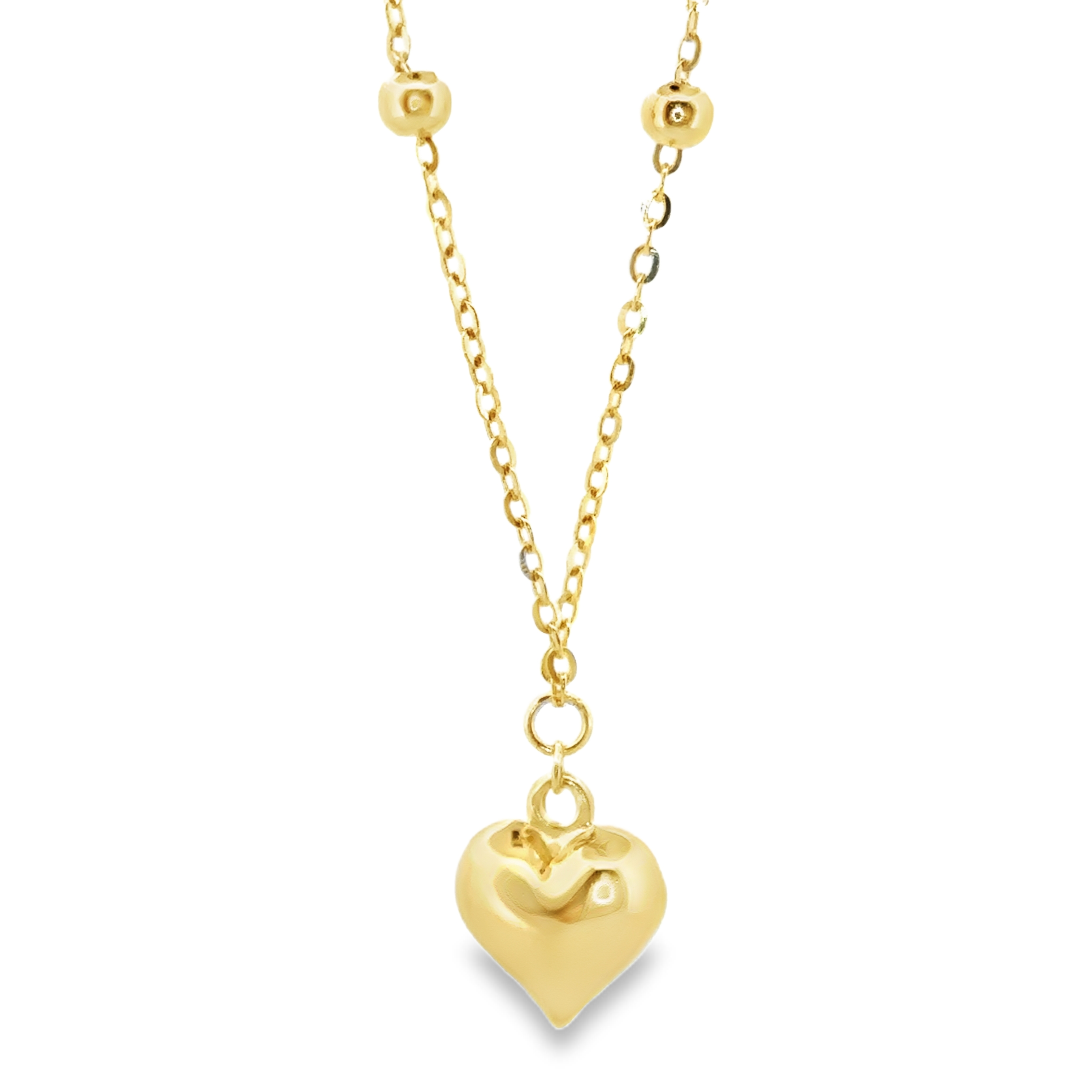 Full Heart Necklace in Gold