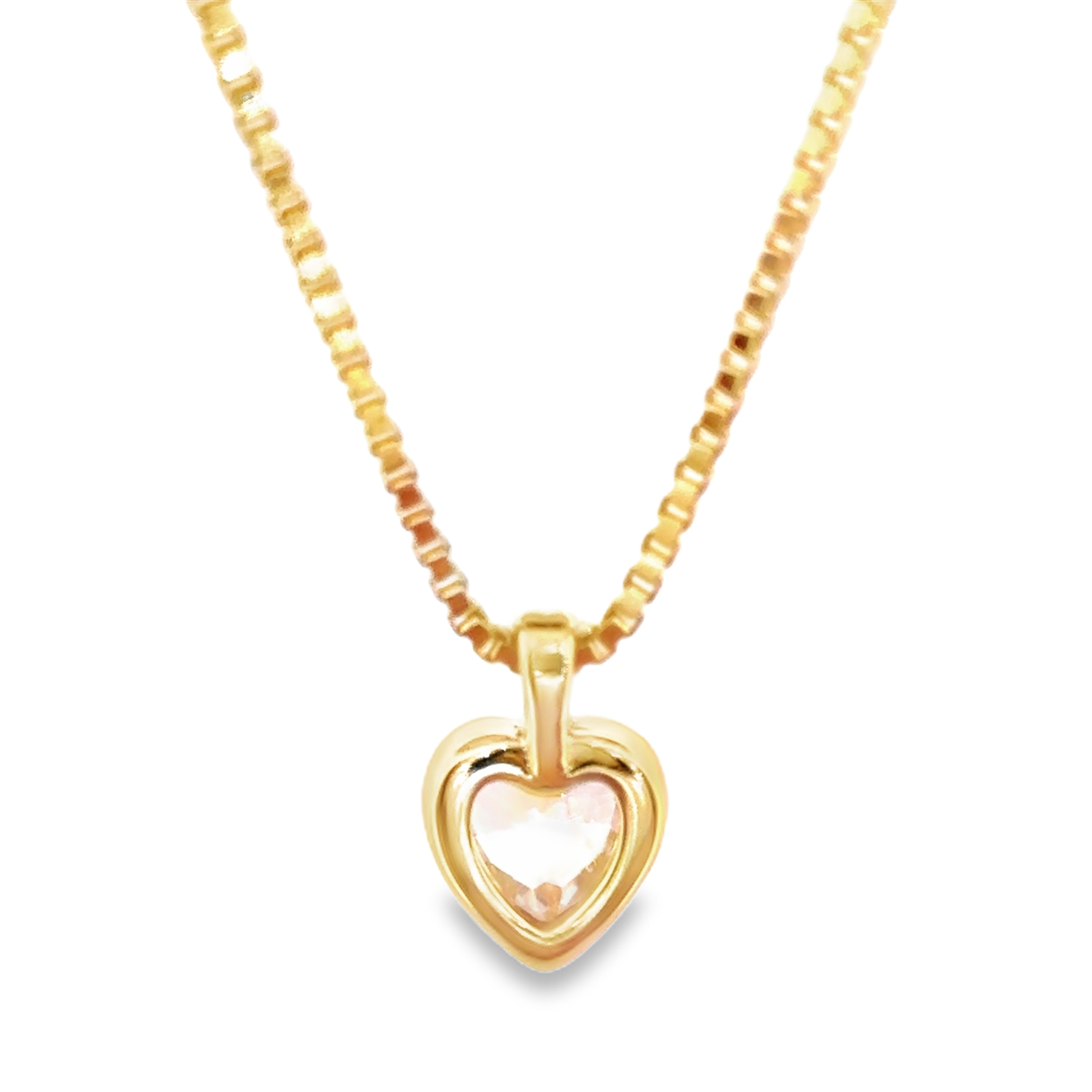 Layered Heart Pendant Necklace in Gold