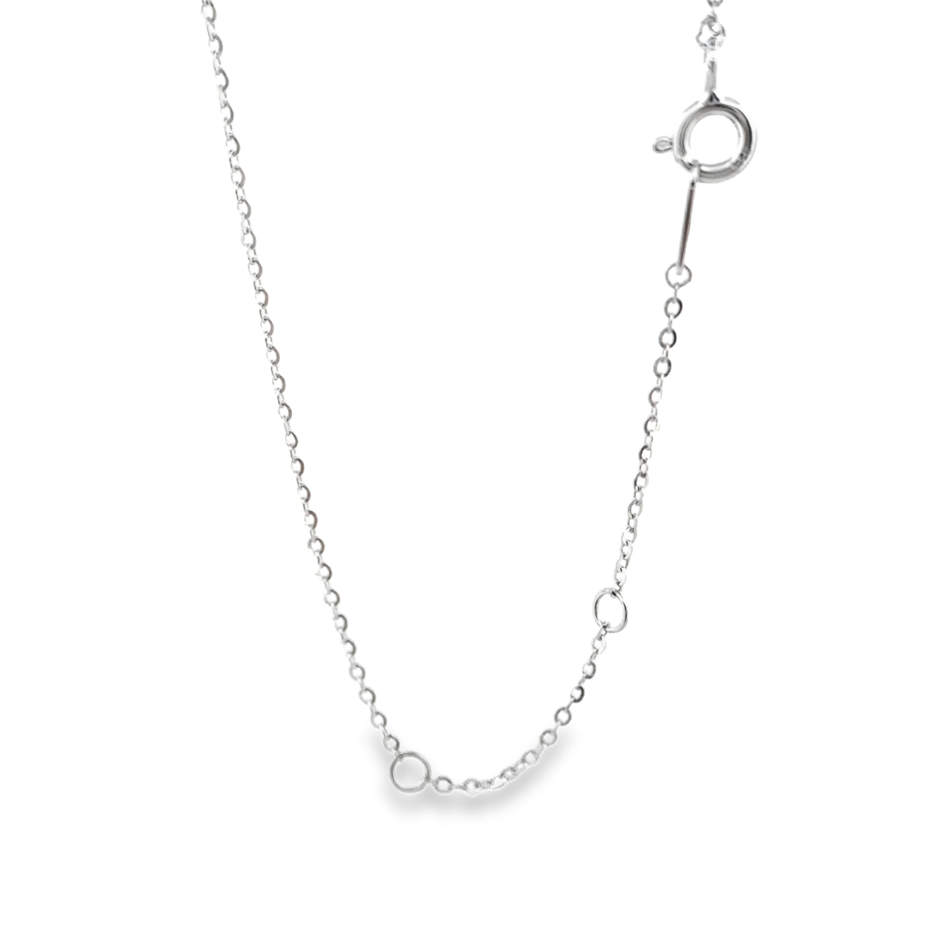 Channel Setting Cross Pendant Necklace in Silver
