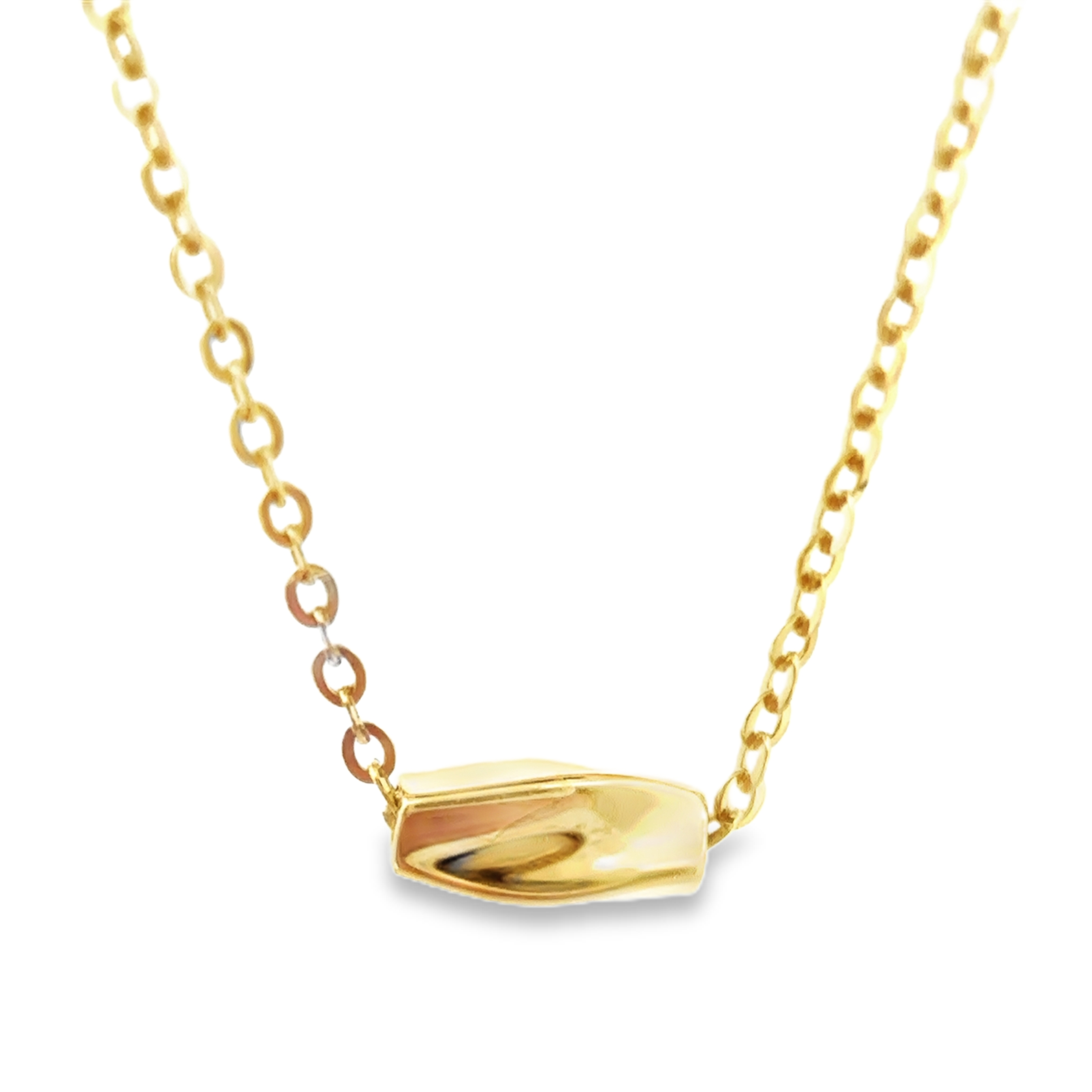 Twist Charm Pendant Necklace in Gold