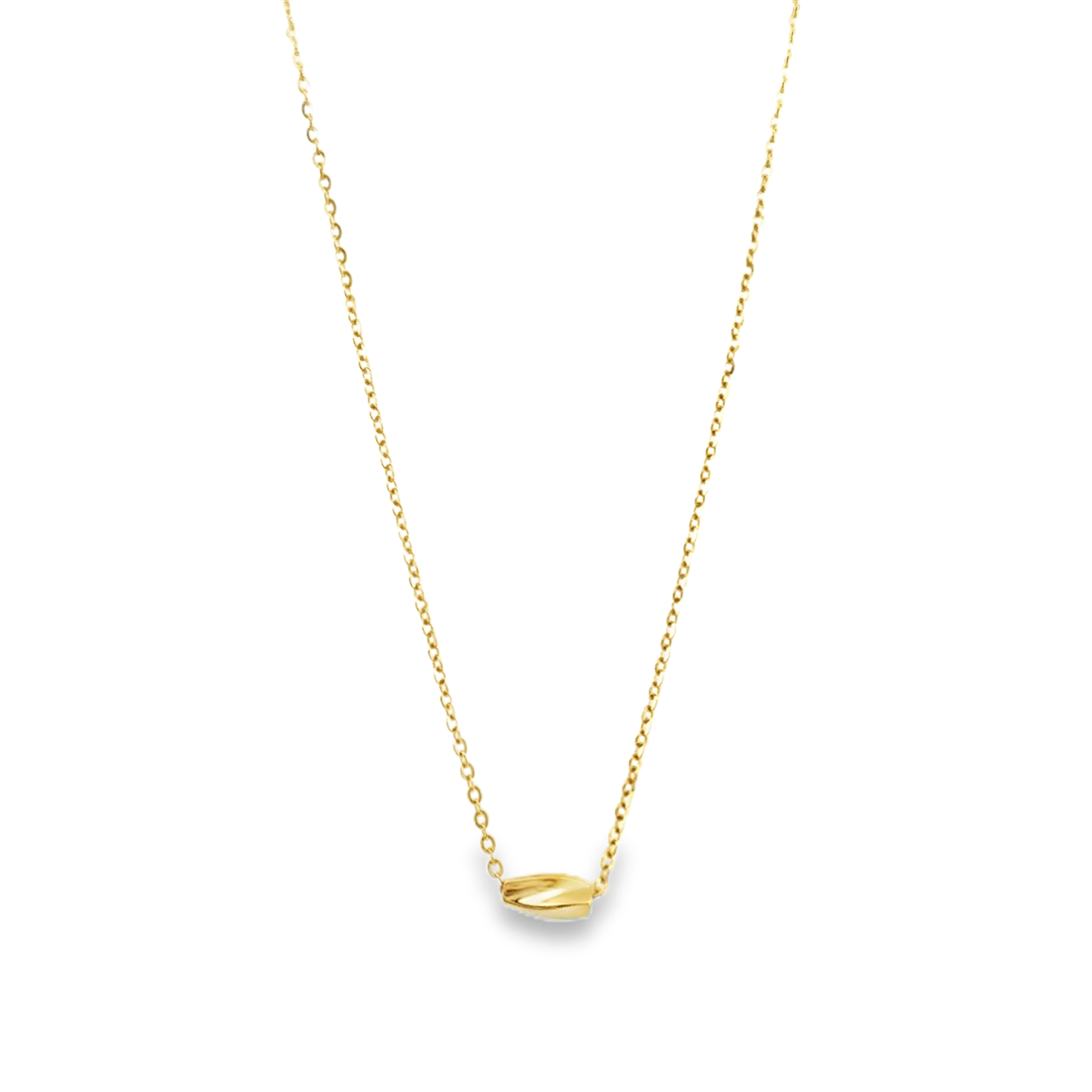 Twist Charm Pendant Necklace in Gold