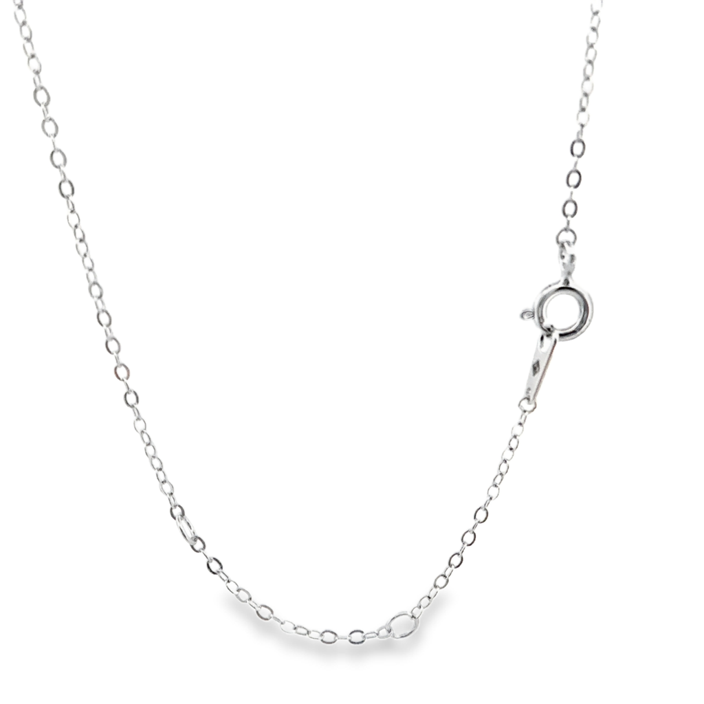 Round Cross Pendant Necklace in Silver
