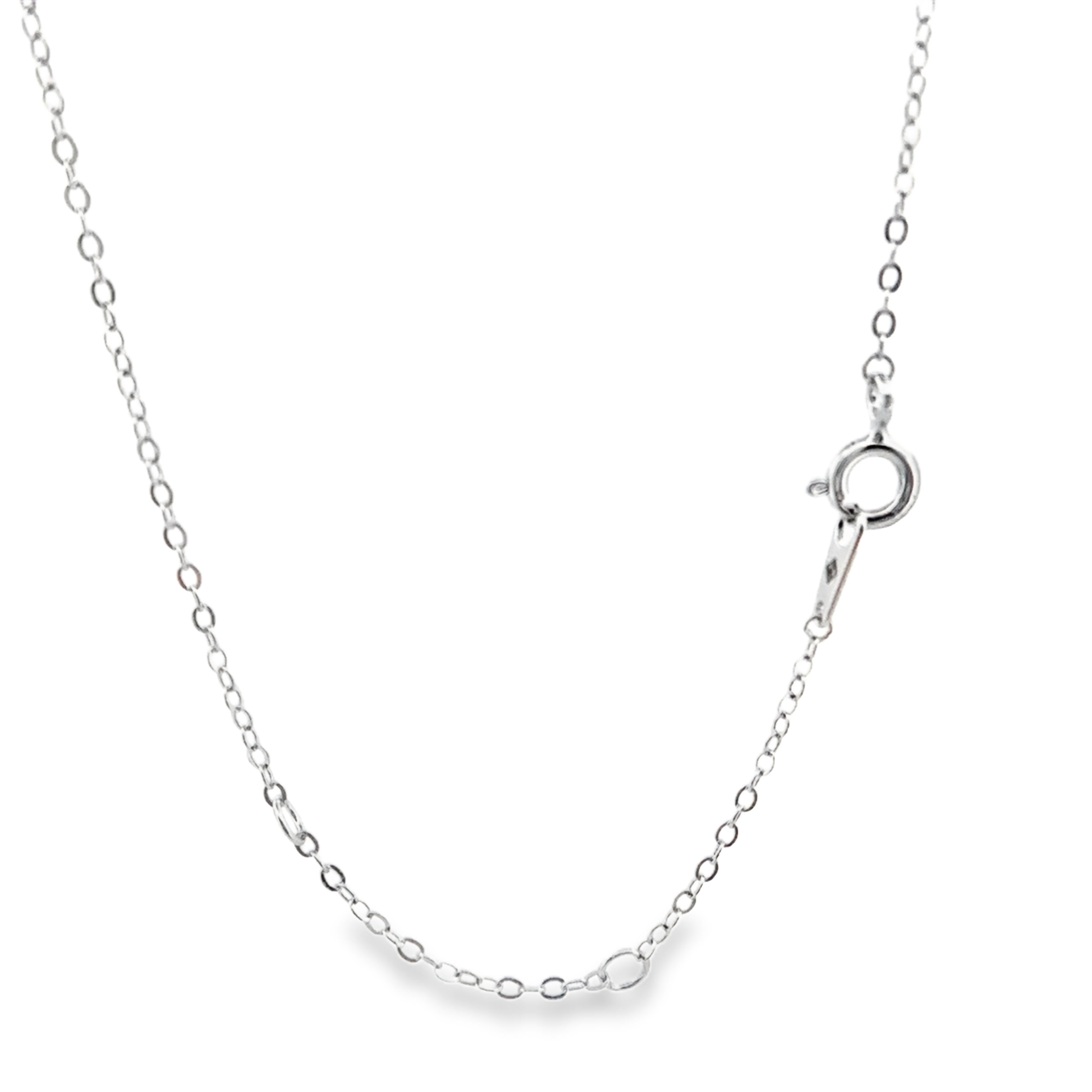 Round Cross Pendant Necklace in Silver
