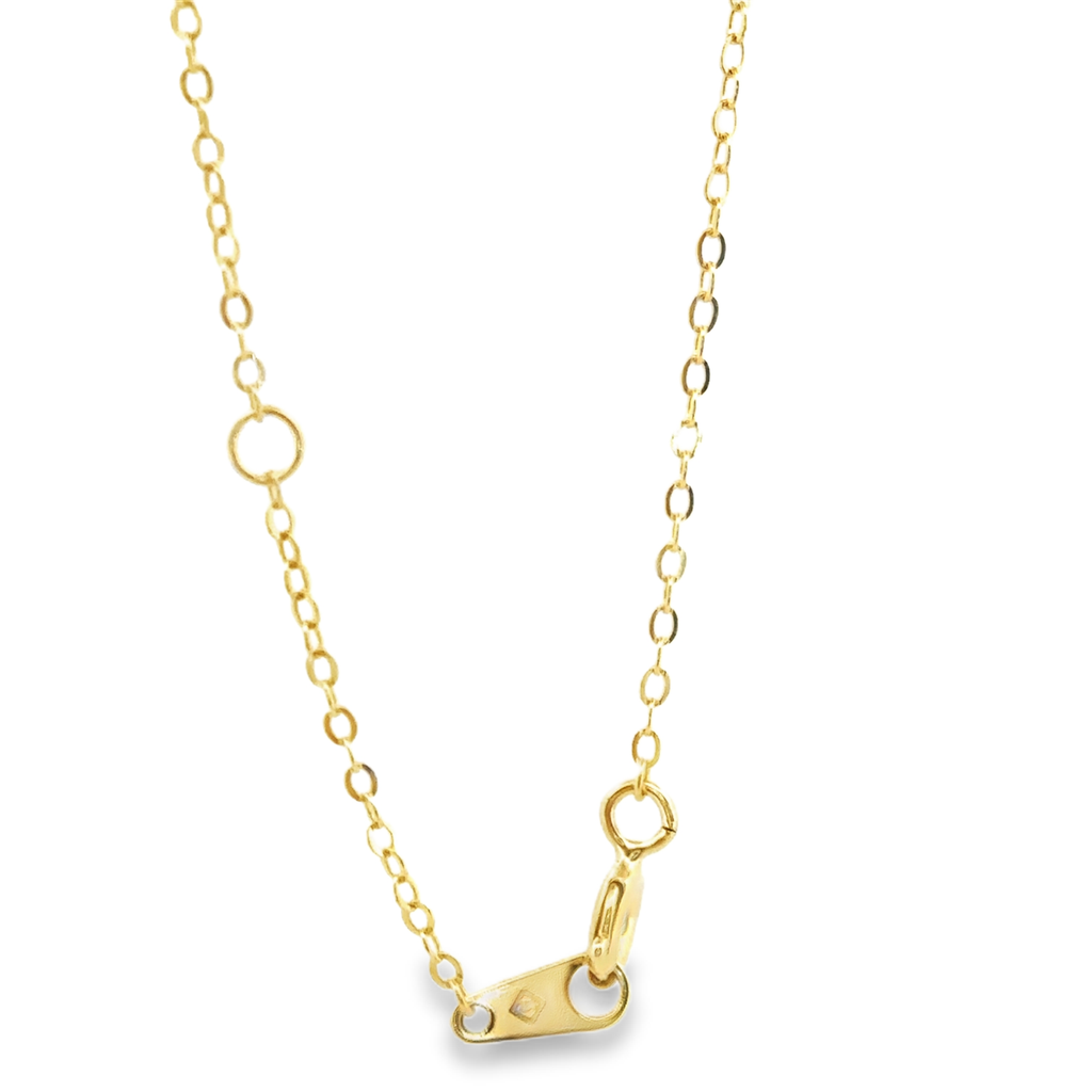 Round Cross Pendant Necklace in Gold