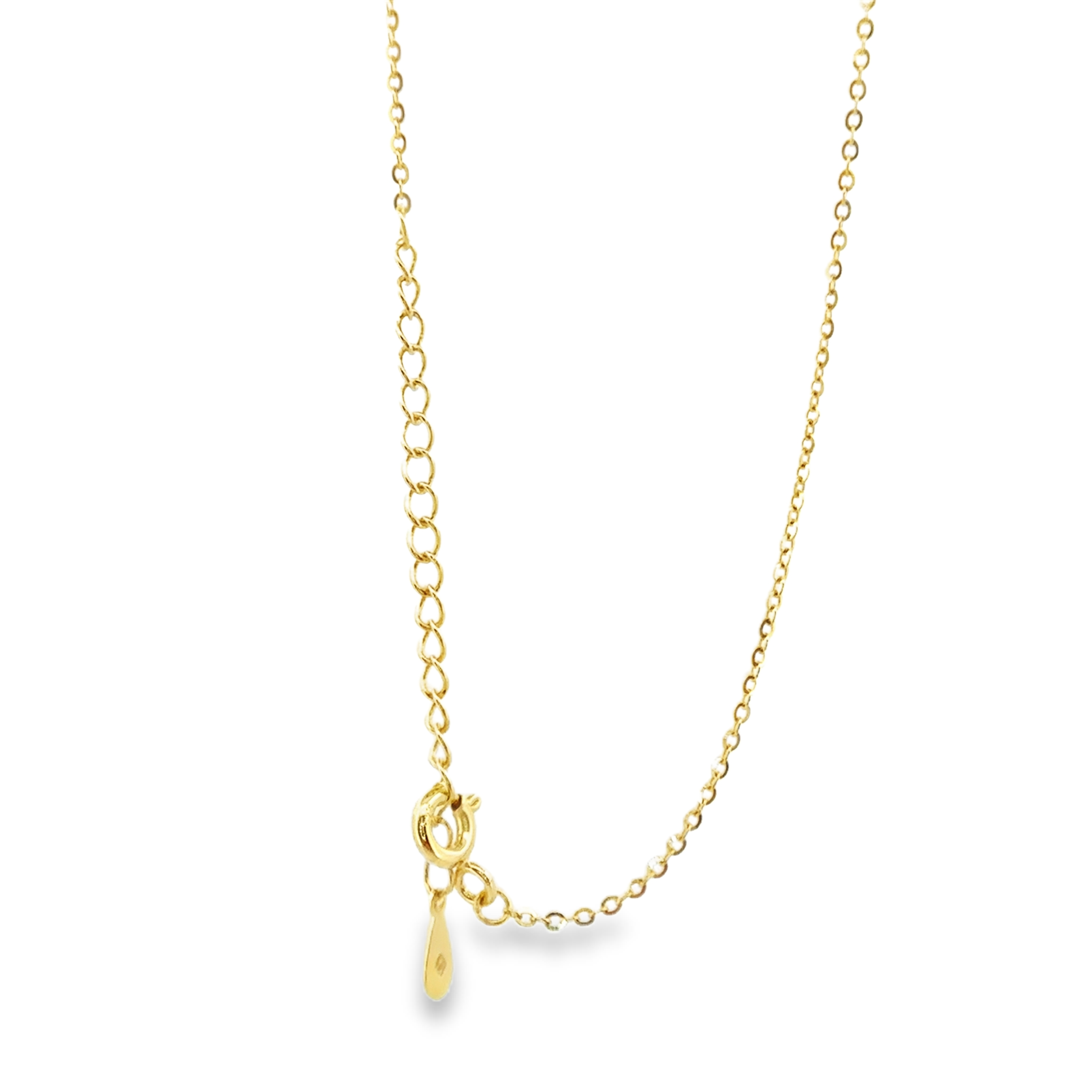 Round Claw Setting Cross Pendant Necklace in Gold