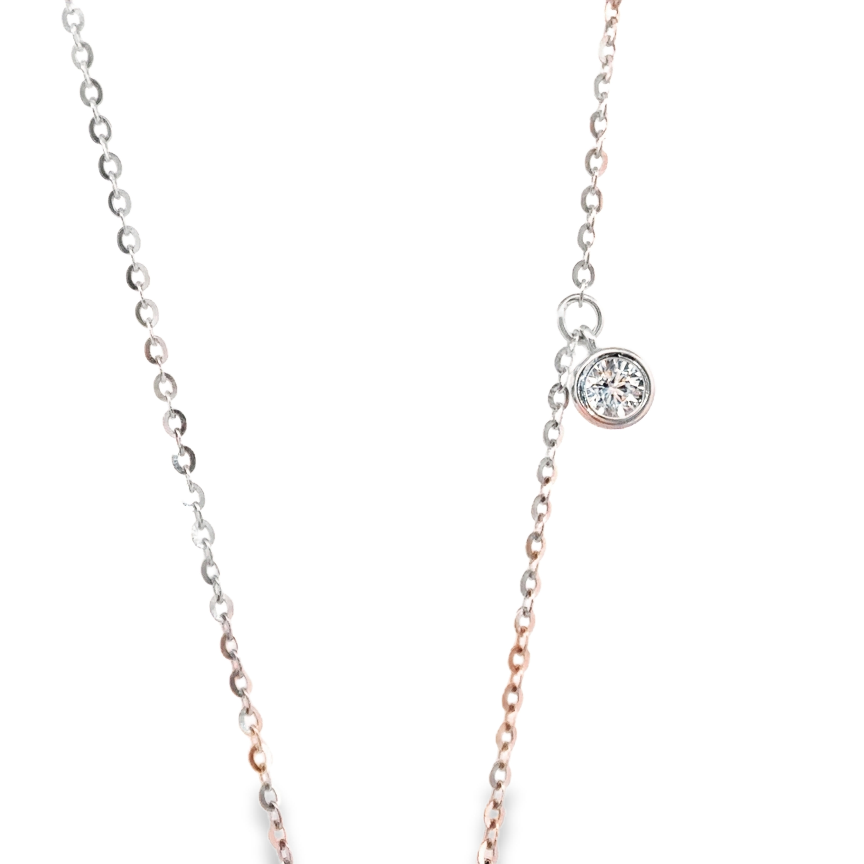 Round Claw Setting Cross Pendant Necklace in Silver