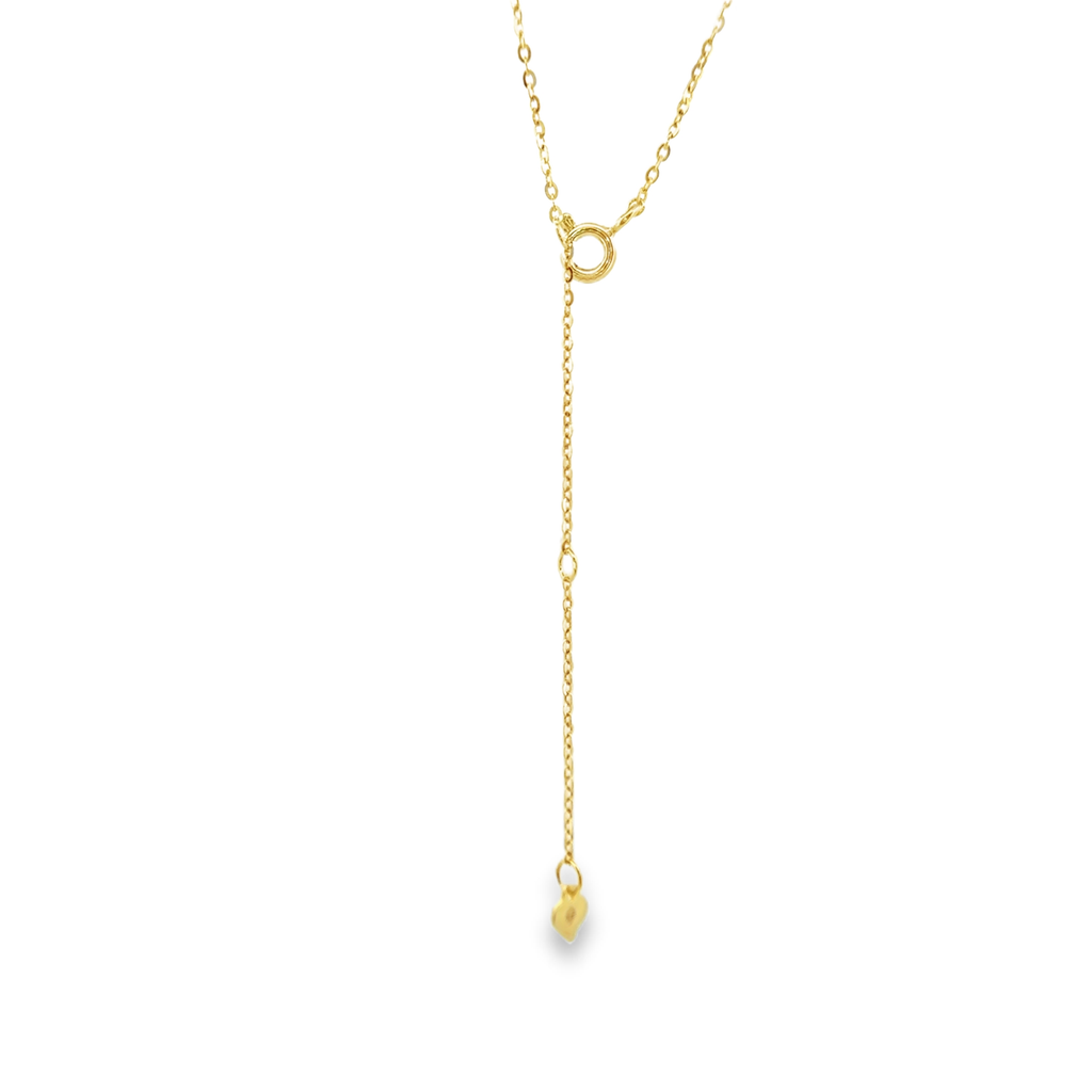 Heart-shaped Pearl and Gemstones Necklace in Gold
