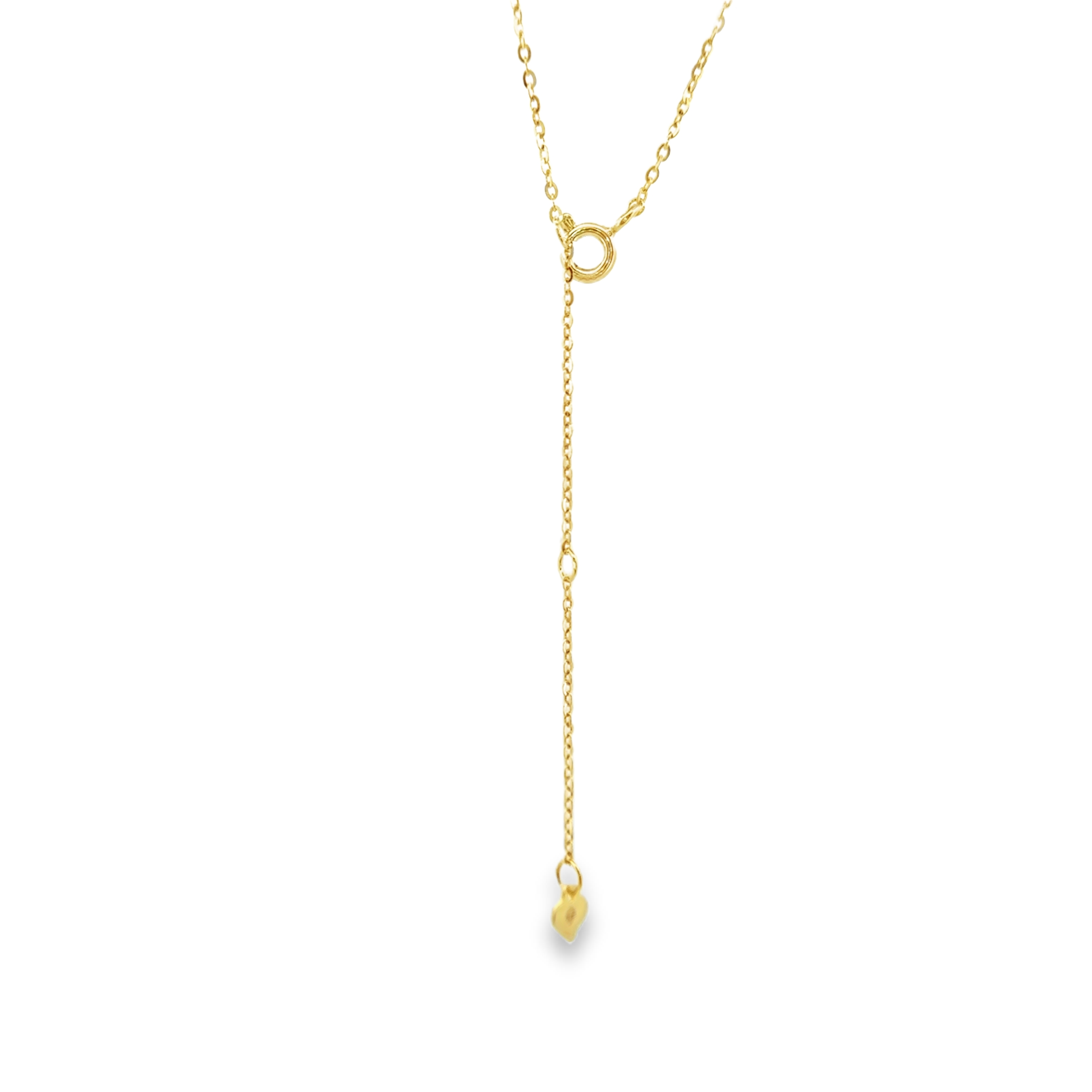 Heart-shaped Pearl and Gemstones Necklace in Gold
