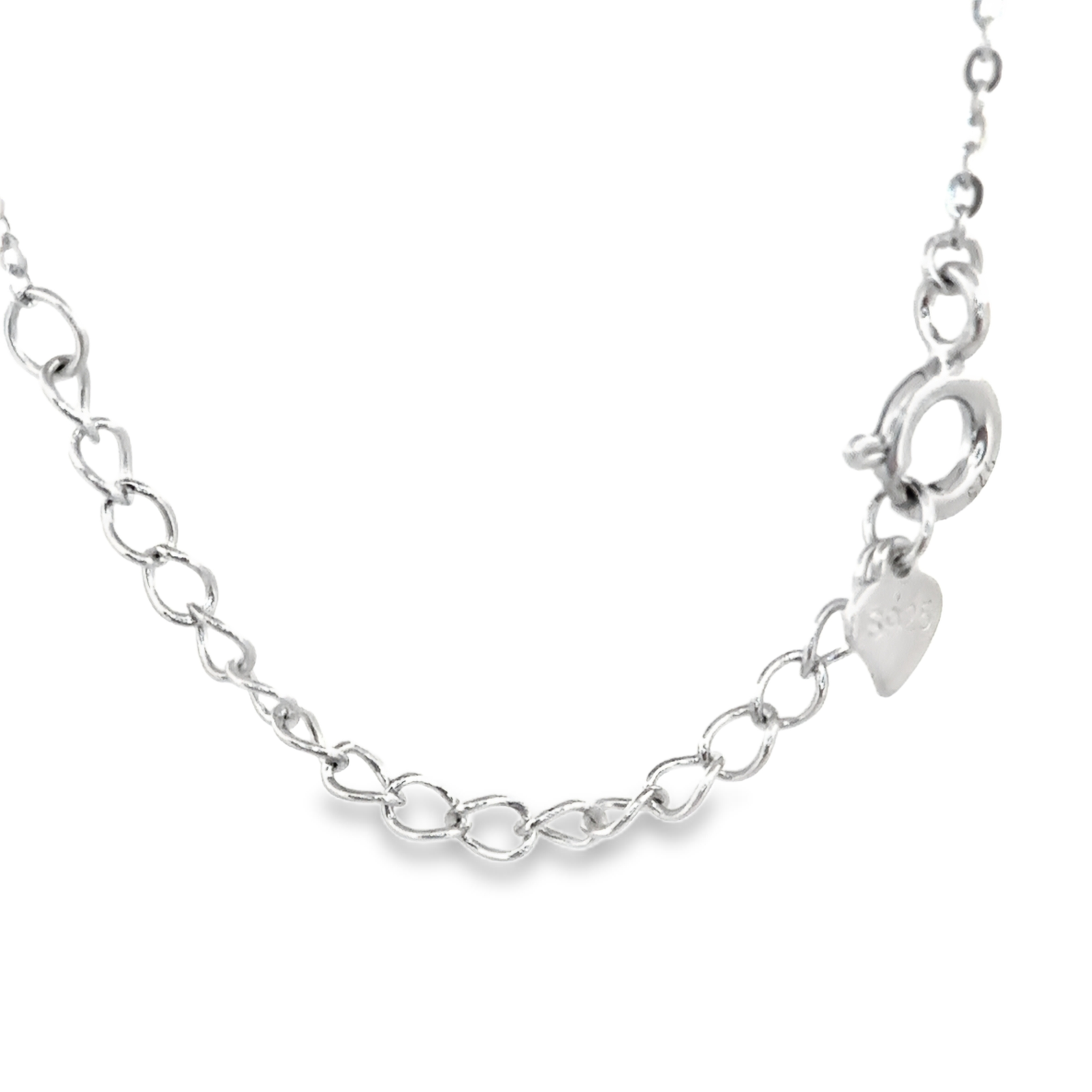 Layered Gemstone Pendant Necklace in Silver