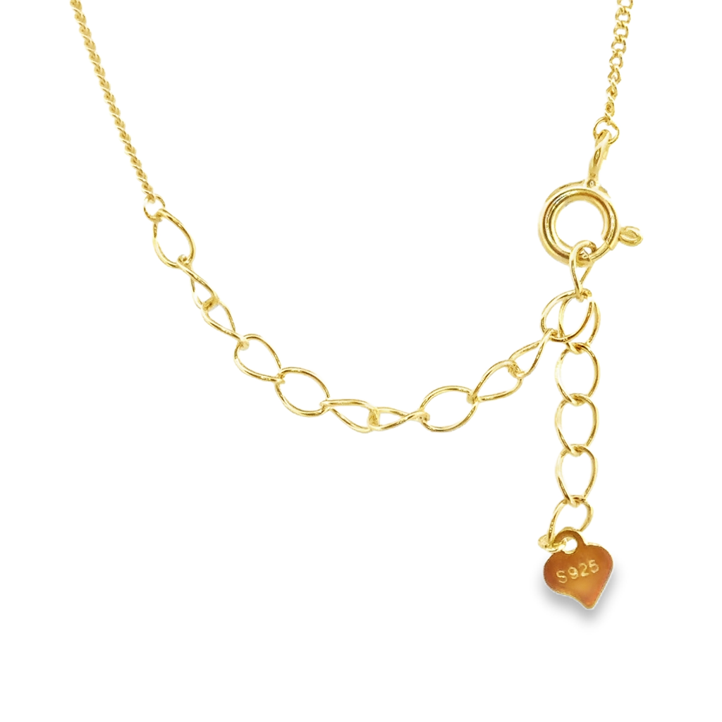 Black and Pearl Gemstone Pendant Necklace in Gold