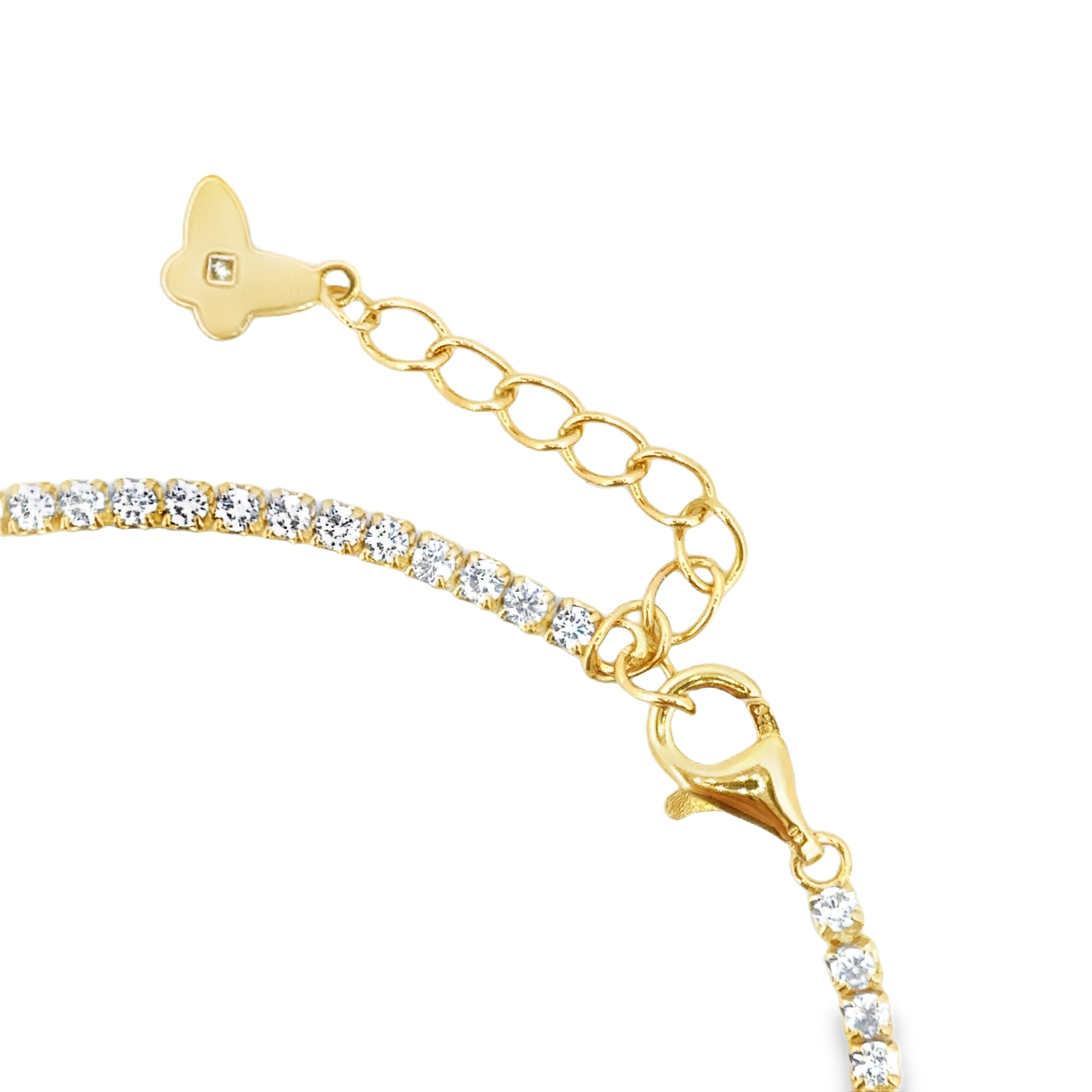 Green Gemstone Tennis Bracelet in Gold