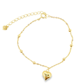 Full Heart Bracelet in Gold