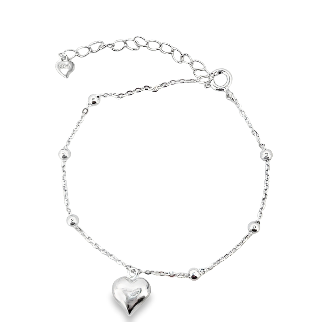 Full Heart Bracelet in Silver