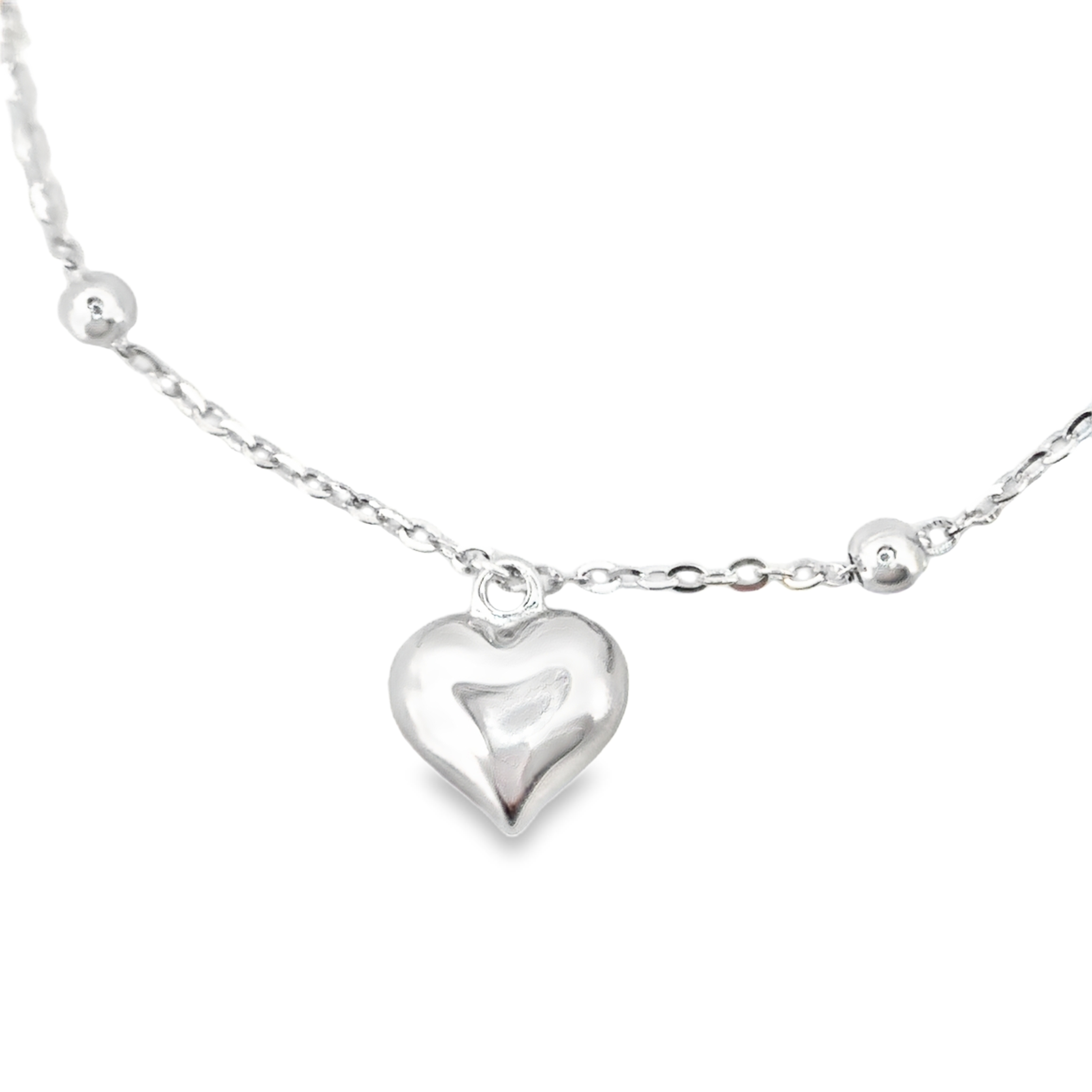 Full Heart Bracelet in Silver