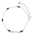 Blue Gemstone Bracelet in Silver