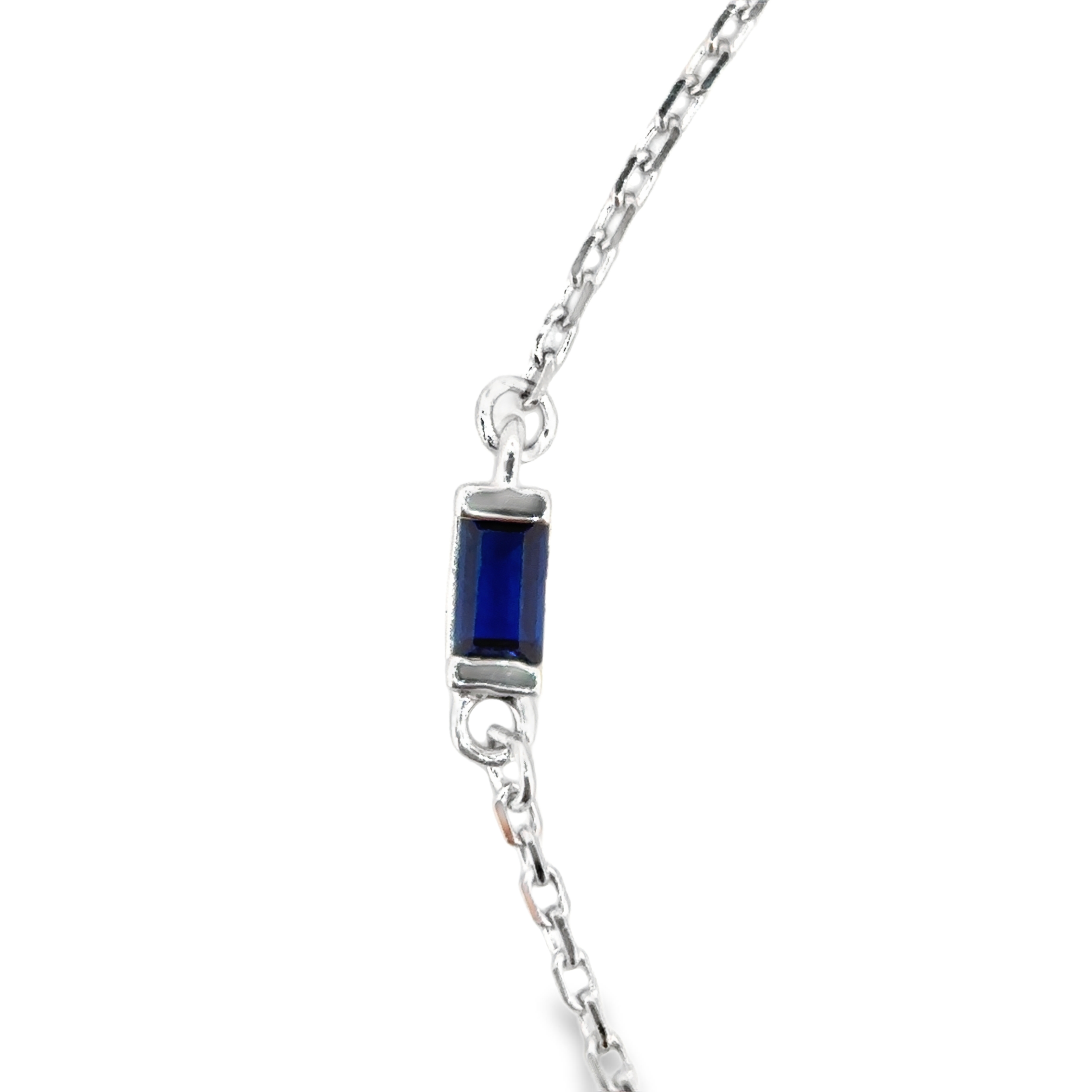 Blue Gemstone Bracelet in Silver