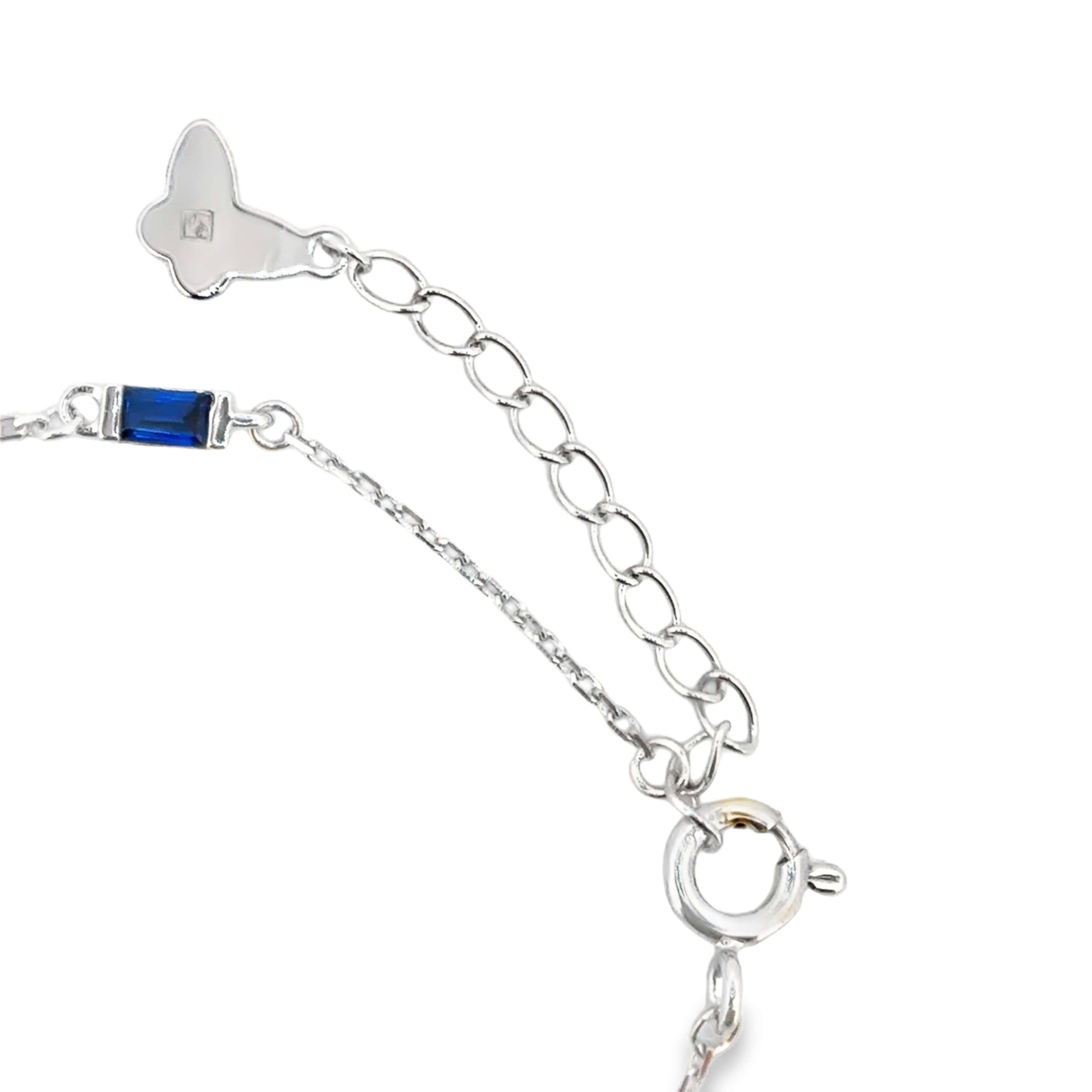 Blue Gemstone Bracelet in Silver
