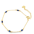 Blue Gemstone Bracelet in Gold