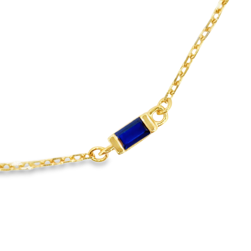 Blue Gemstone Bracelet in Gold