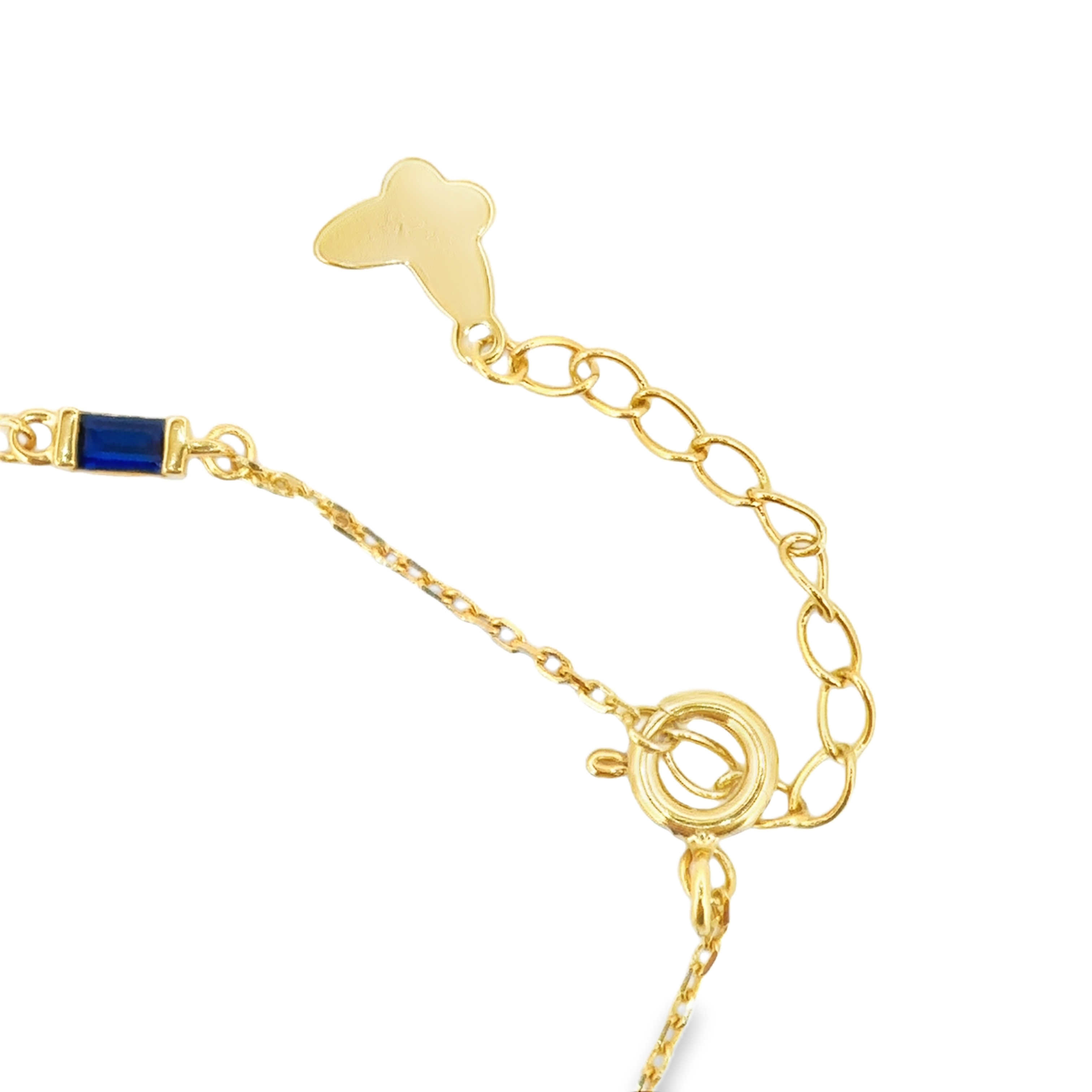 Blue Gemstone Bracelet in Gold
