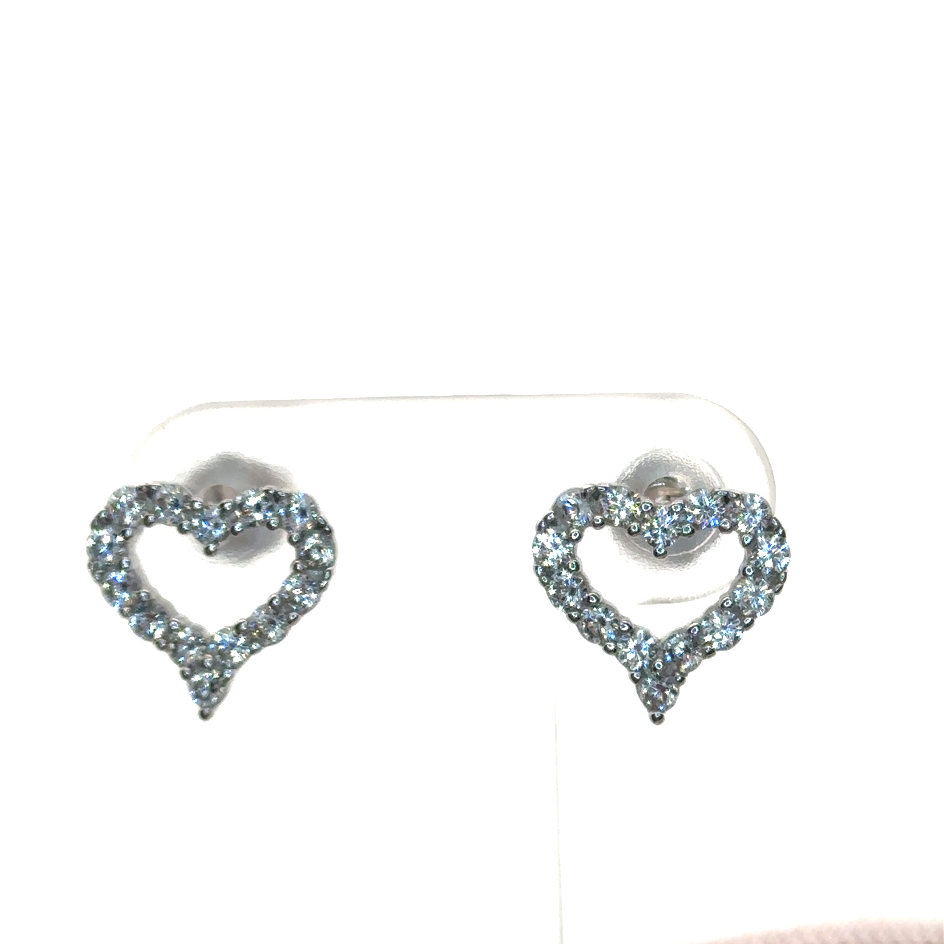Heart Pendant Necklace and Earrings Set in Silver