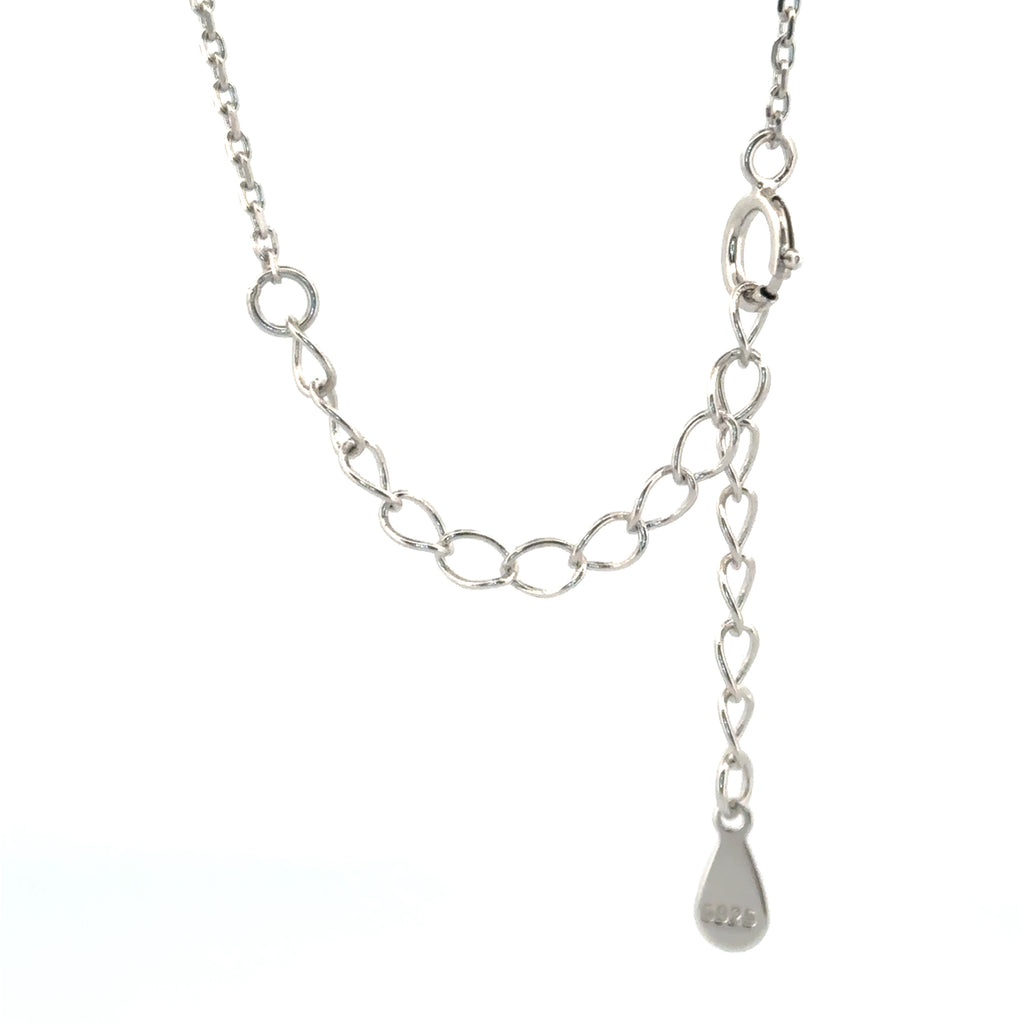 Heart Pendant Necklace and Earrings Set in Silver