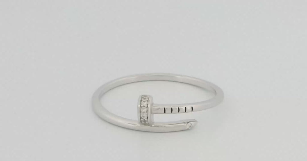 Nail Ring in Silver
